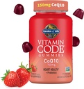 Yaşam Vitamini Yasası CoQ10 Gummies 150 mg, Coenzyme Q10 Kalp Sağlığı, Enerji Üretimi ve Sağlıklı Ağlama + Prebiyotikler ve Probiyotikler için Digestion, Non-GMO, Gluten-Free, 60 Strawberry Gummies