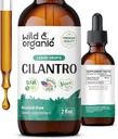 Άγριες & Βιολογικές σταγόνες Cilantro - Καθαρίστε με υγρό Cilantro συμπλήρωμα - Coriander Leaf Extract Βάμμα - Vegan, Ζάχαρη & Αλκοόλ-δωρεάν - 2 fl oz
