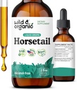 Vahşi & Organik Attail Ekstraksiyon - Saç Skin Nails Desteği - Sıvı Attail Supplement - Herb Toz bazlı Tincture - Vegan, Sugar & Alkol-Free - 2 fl ozz