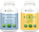 Safly Holistic Magnezyum Malate 400 mg + Vitamin D3 125mcg K2 MK7 9006 - 270 Tablet & 150 Capsules - Vegetarian Sche - ABD'de Made in USA