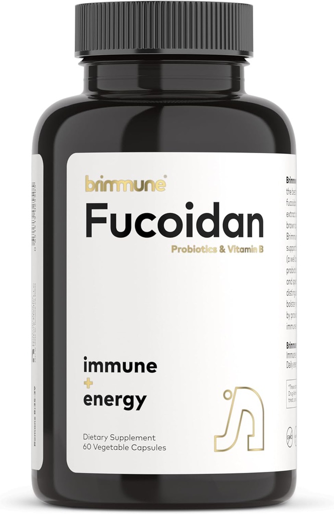 sertifikalı Organik Fucoidan 500 mg Pure Atlantic Patagonian, BB536® Probiyotikler, 20 Yıl boyunca Fucoidan Uzmanları, Immune + Enerji, 60 Sebze Kapsülleri (1 Şişe)