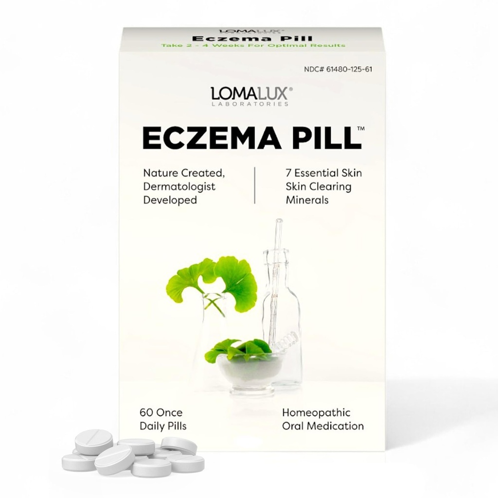 Loma Lux Eczema Pills – Doğal Eczema Tedavisi Remedy – Dermatolog Geliştirildi – 7 Minerals Clear & prevent Severe Eczema Scaling, Rash, Anti Itch Skin Body Face for Yetişkinler, Kids, Toddlers