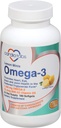 Omega 3 Lemon Minis + Vitamin D3, 1,100 mg Omega-3 in Triglyceride Form ve 600 IU Vitamin D3, Easy-to-Swallow, Fresh Lemon-Flavored Omega-3 Supplement Softgel - 180 Count