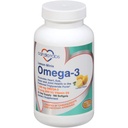 Omega 3 Lemon Minis + Vitamin D3, 1,100 mg Omega-3 in Triglyceride Form ve 600 IU Vitamin D3, Easy-to-Swallow, Fresh Lemon-Flavored Omega-3 Supplement Softgel - 180 Count