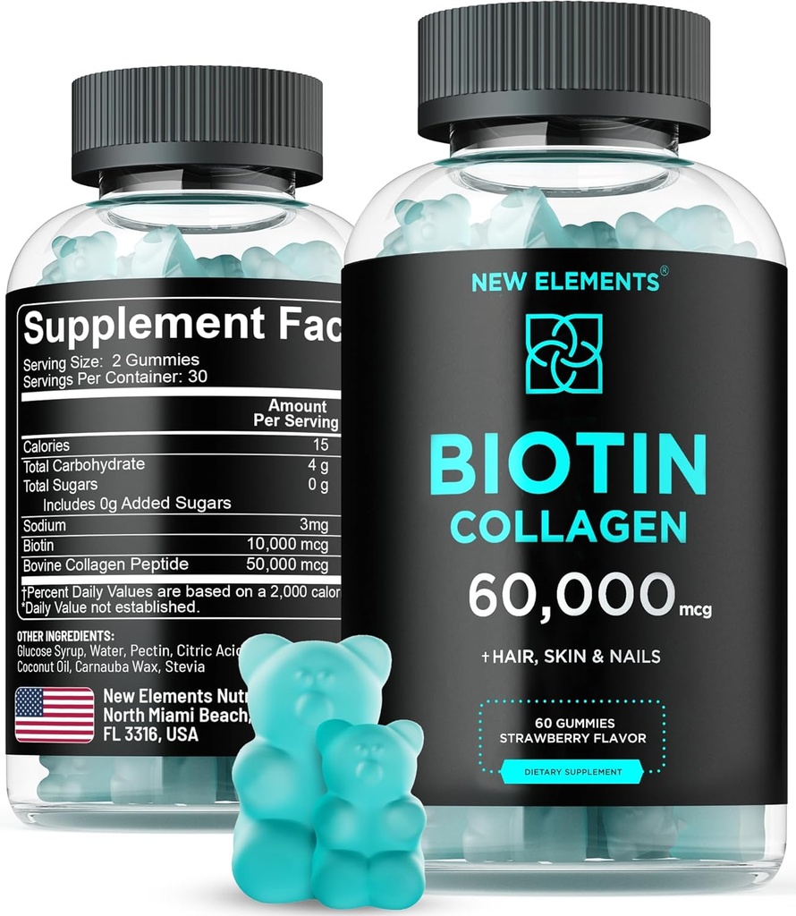 Biotin & Collagen Peptides Gummies - 50.000mcg Collagen + 10.000mcg Biotin 