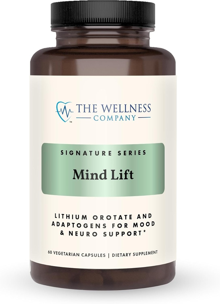 Mind Lift - Mood Boost, mental Focus, Bilişsel Savunma - Lityum, GABA, DHA L-Phenylalanine | 60ct (1 Ay Supply)