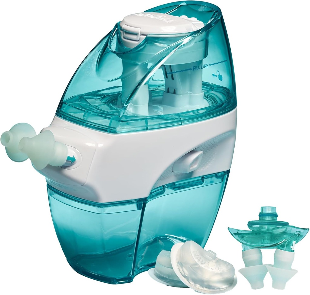 Navage Multi-User Bundle - Σύστημα Άρδευσης Navage - Αλάτι Nasal Rinse Kit με 1 Μύτη Καθαριστικό, 30 Αλάτι Pods, και Extra Nasal Dock και Ζεύγος Μαξιλάρια μύτης