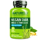 NATLO Vegan DHA - Omega 3 Algae'den Petrol - Beyin, Kalp, Ortak, Göz Sağlığı - Kadın Erkek ve Çocuklar için Temel Şişman Asitleri - Tamamlayıcı Vitaminler - 120 Softgels