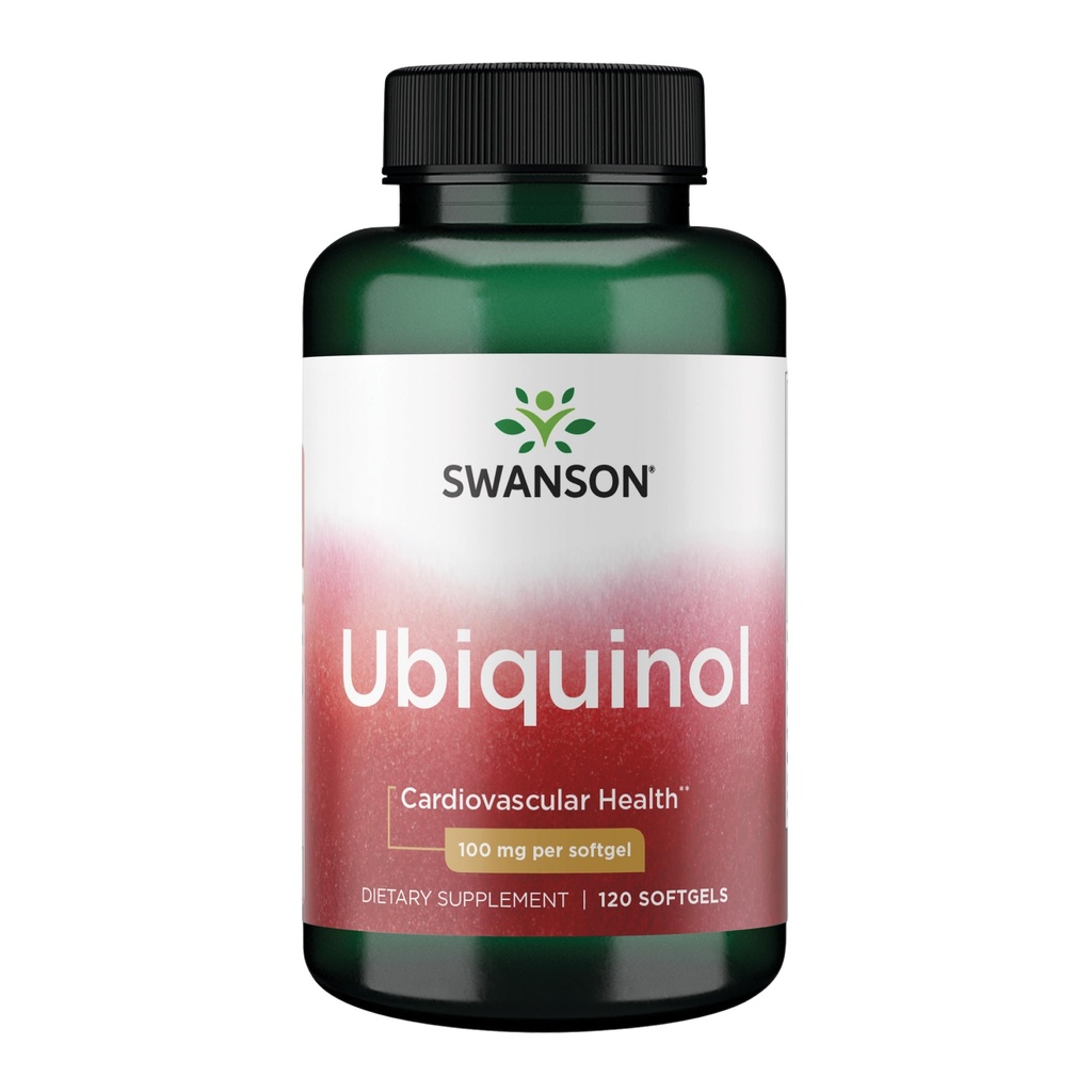Swanson Ubiquinol - 100 mg - for Heart Health, Brain Energy & Antioxidant Support - Aids ATP Production* - Non-GMO - 120 Softgels