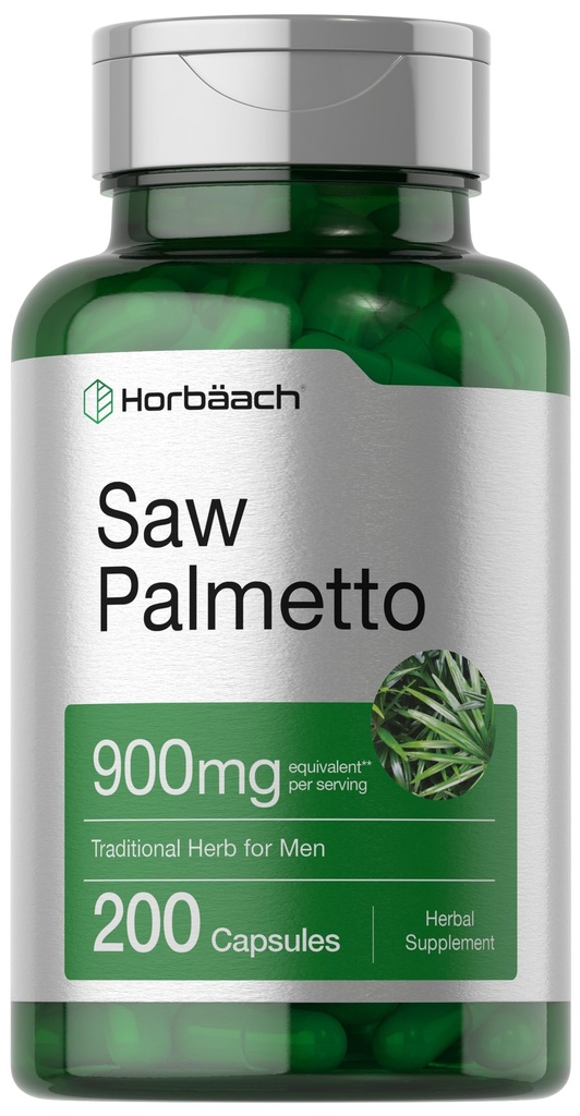 Horbaach Saw Palmetto Extract | 900 mg | 200 Capsules | Non-GMO ve Gluten Free Formula | Geleneksel Herb Supplement | From Saw Palmettoages