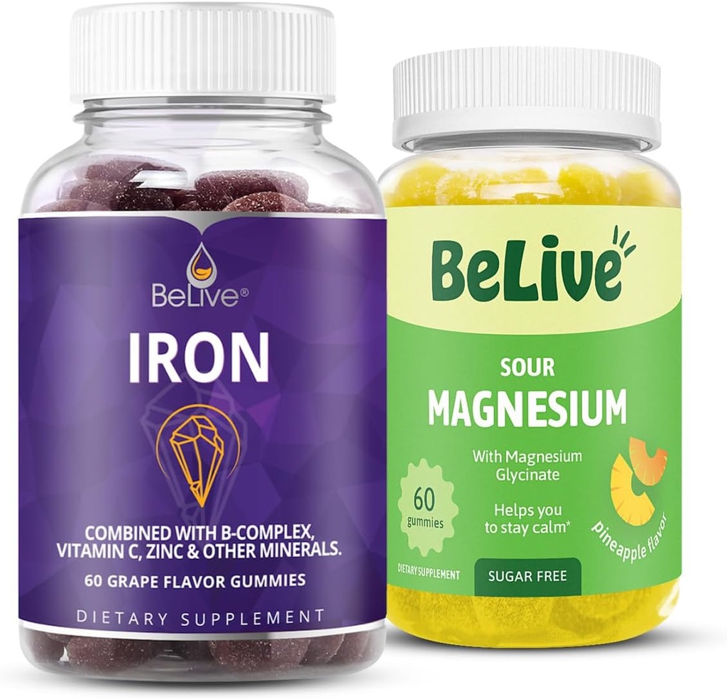 Kan Oksijeni için Canlı Demir ve Magnezyum Gummies, Rahatlama, Daha İyi Uyku