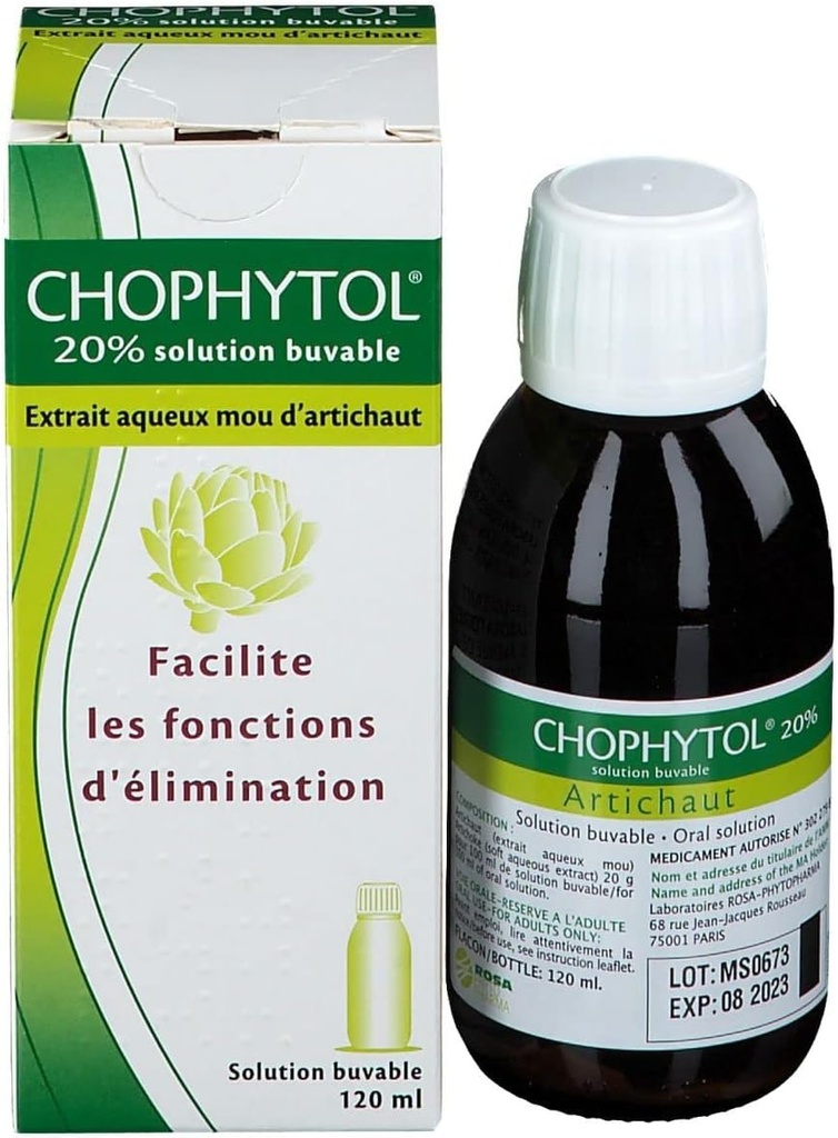 Chophytol% 20 - İçilebilir Çözüm ( Artichoke ile) - Liver & Kidney Fonksiyonlu - 120 ml Şişe Şişe