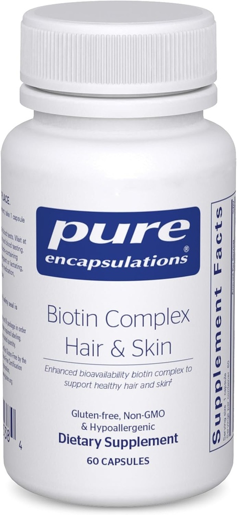 Pure Encapsulations Biotin Komplek Saç & Skin | Biotin Kompleksi Sağlıklı Saç ve Cilt Desteği için Biotin Kompleksi |