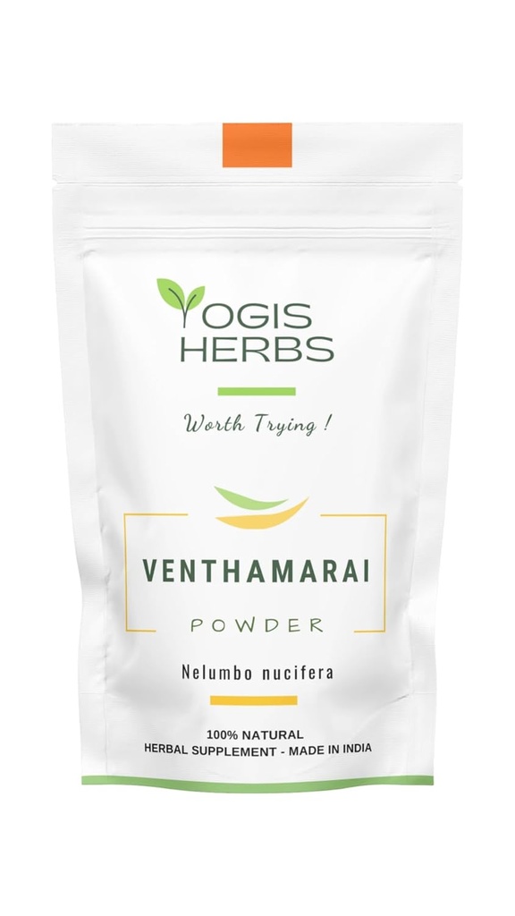 YOGIS HERBS Venthamarai Toz (Beyaz Lotus Toz) – Nelumbo Nucifera – 1 lb Fresh & Pure