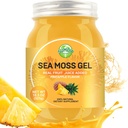 18.5OZ Sea Moss Gel, Raw Flavored Irish Seamoss Gel Immune ve Digestive Support Vitamin Mineral Supplements, Pineapple