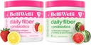 Belli Welli Daily Fiber Supplement Sche - Strawberry Lemonade & Watermelon - Collagen, Probiyotiks & Electrolytes for Balanced Wellness - Reneing Flavors, 32 Hizmet Toplamları