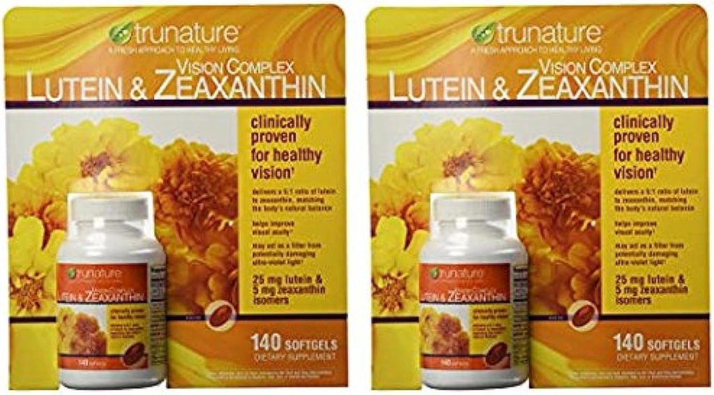 Trunature Vision Kompleksi Lutein ve Zeaxanthin Supplement, 140 Kont (2 Packs)