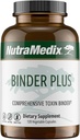NutraMedix Binder Plus - Kapsamlı Toxin Binder & Body Detoxifier - Prebiyotik Antioksi Support + Inulin, Bentonite, Aloe Vera, Aktif Charcoal, Fulvic Minerals & Chitosan (120 Capsules)