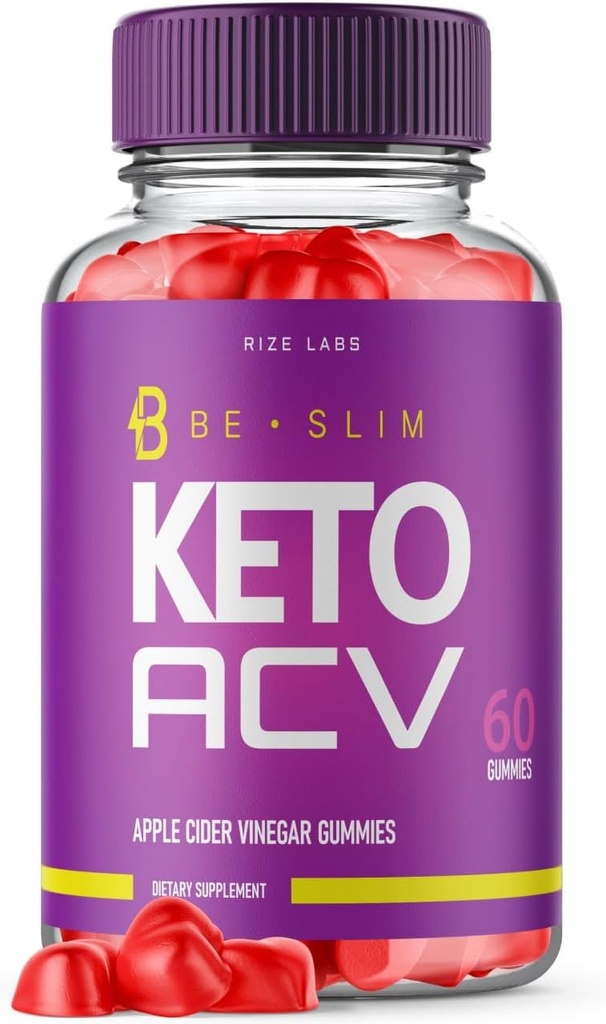 rize labs Be Slim Keto ACV Gummies for Advanced Weight Loss, Essential Fitness and Longevity Goals, BeSlim Supplement to Increase Energy Levels (60 Gummies)
