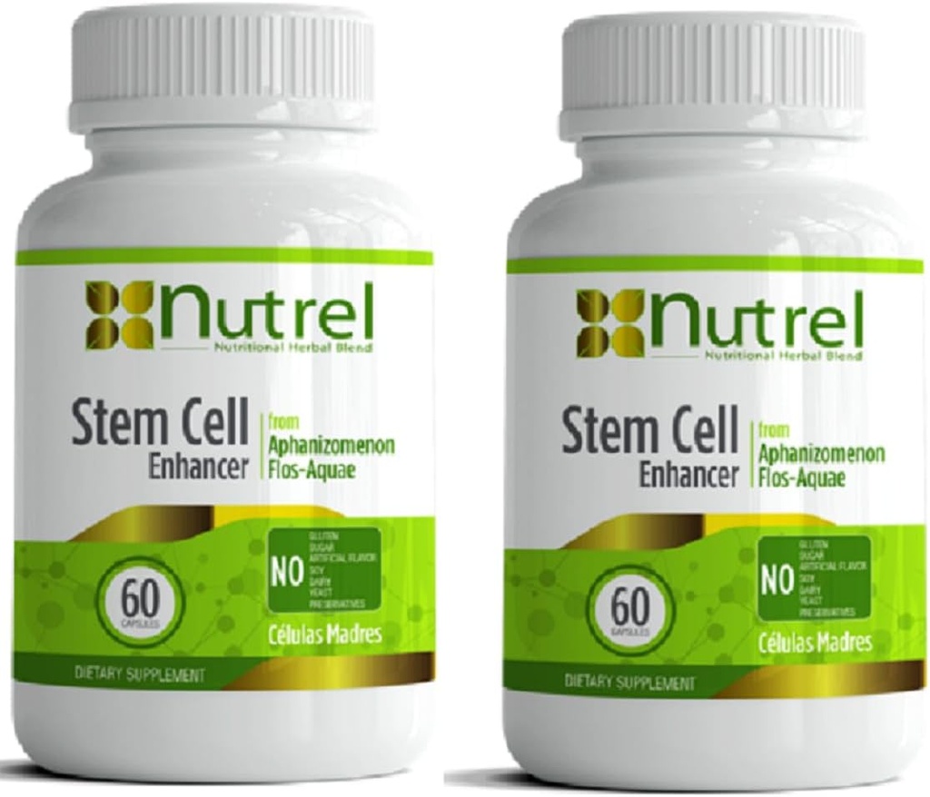 AFA 2 Şişes Stem Hücre Desteği | Celulas Madres Natural Antiaging Properties | Boosts Immunity | Aphanizomenon Flos-Aquae | Celulas Madre |