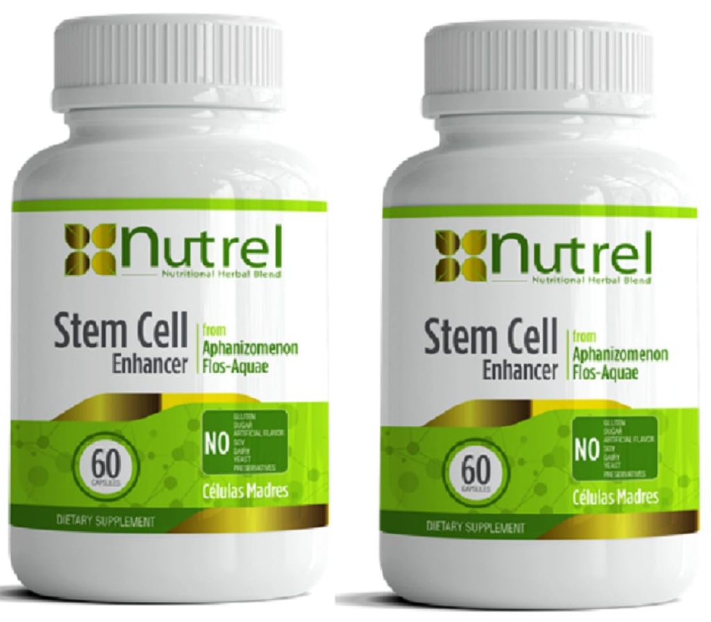 AFA 2 Şişes Stem Hücre Desteği | Celulas Madres Natural Antiaging Properties | Boosts Immunity | Aphanizomenon Flos-Aquae | Celulas Madre |