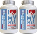 I LOVE MY PETS LLC Yaşlı kedi Supplement - PET Immune Support - Köpekler ve Kediler - Branson - Sağlıklı - Turmeric Kediler - 120 Tedaviler (2 Şişeler)