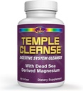Temple Cleanse 120 Capsules | Oksijen & Dead Sea Magnezyum Colon Cleanse Detox, Fast-Acting Constipation Relief, No Gas/Bloating, Vegan Gluten-Free Digestive Cleanse, Stomach for Women & Men