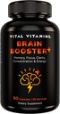 Ζωτικές Βιταμίνες Nootropic Brain Supplement Plus - για Μνήμη, Εστίαση, Συγκέντρωση, Νευρική Ενέργεια, Καθαρότητα - με Μανιτάρια Μανιτάρια Μανιτάρια Λεονταριού - 60 Κάψουλες