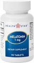 GeriCare Melatonin 1 mg Sleep Support Supplement, Gentle Nighttime Sleep Aid, Non-Habit Form, Rahatsız Uyku, Jet Lag Recovery ve Better Nighttime Rest, 90 Tabletler