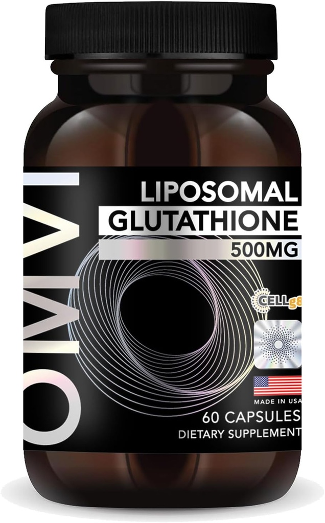 OMVI Formulas, Liposomal Glutathione Capsules, Superior Abors, Güçlü Antioksi, Liver Detox, Immune Advancedr, Antioksi Supplement for Energy, Brain, Skin, Liver Health (500 mg, 60Capsules)