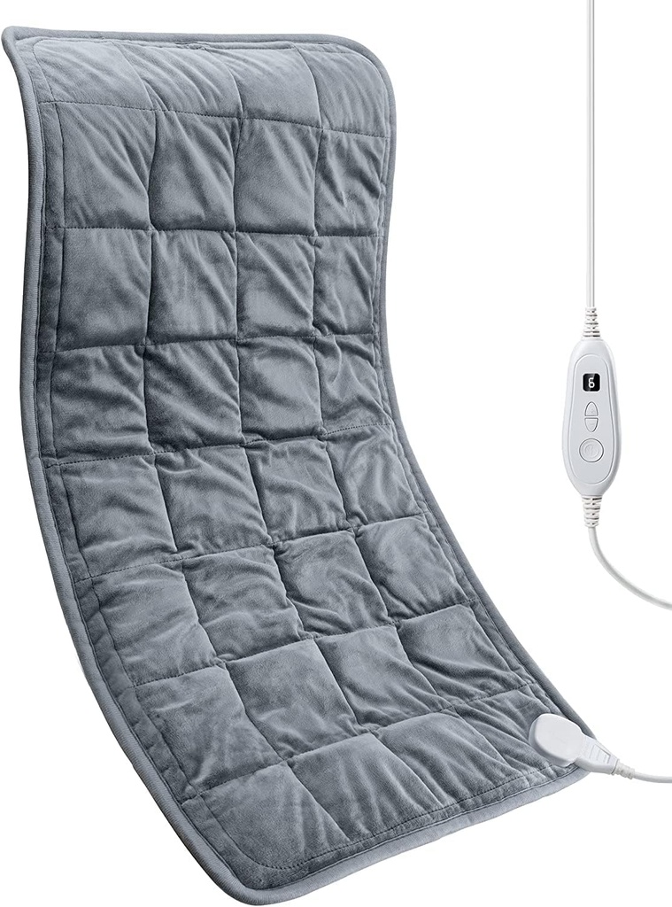 Ağırlıklı Isıtma Pad 17'x 33" XXXL Electric Isıtma sistemi Arka Ağrı Yardımı için Pad, 5LBS 6 Heat Settings 2H Auto-Off Heat Pad for Arms Legs Cramps Lavaboable