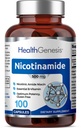 B-3 Nicotinamid 500 mg 100 Caps - Nicotinic Amide Niacin Natural Flush-Free Vitamin Formula - Cilt Hücre Sağlıkları Destek