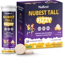 Nu Best Tall Fizzy - Bone Strength, Immunity, Digestive Health for Kids Age 4+ &Young | Probiyotik,uba, Red Marine Algae, Vitamins | 30 Orange Effervescent Tabletler | Paket 3