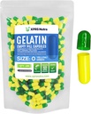 XPRS Nutra Μέγεθος 0 Κενές κάψουλες - 100 Count Empty Gelatin Κάψουλες - Χάπια DIY Καψάκιο Γέμισμα - Καθαρά καπάκια τζελ Μπόβιν Χάπια για το Do-It-Yourself Συμπληρώματα (Πράσινη/Κίτρινη)