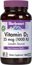 Bluebonnet Vitamin D3 1000 IU 25 mcg - Ισχυρά οστά & ανοσοποιητικό συμπλήρωμα υποστήριξης για γυναίκες & άνδρες* Χωρίς σόγια, χωρίς γλουτένη, χωρίς γλουτένη, χορτοφαγικά - Εξαιρετικά απορροφήσιμη βιταμίνη D - 180 κάψουλες λαχανικών