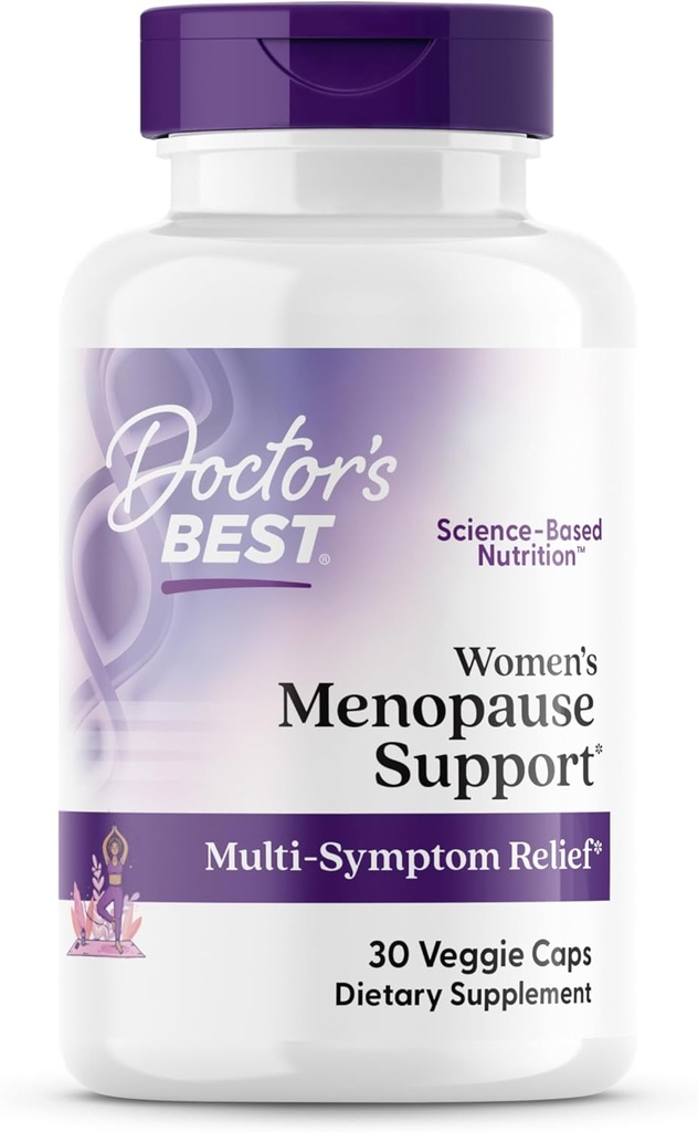 Doktor'un En İyi Kadınları Menopause Support (Soy Isoflavone, Black Cohosh, Chaste Tree), Multi-Symptom Relief, Non-GMO, Gluten Free, Vegan 30 Veggie Caps