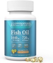 Fish-Oil Omega3-EPA DHA-Supplement Burpless-Softgels - 120Capsules 1440 mg for Servis Mini Boyut Sağlıklı Kalp Desteği Fatty Asits Supplement Sağlıklı Triglyide Seviyeleri Korumaya Yardımcı Oldu