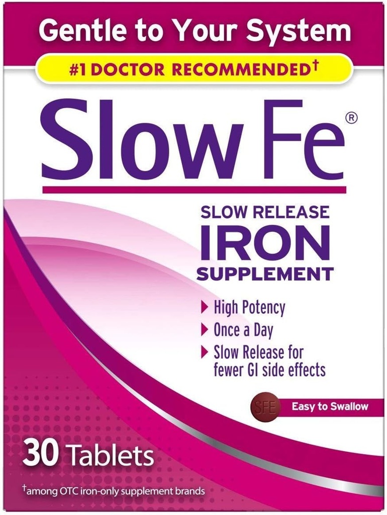 Slow release Iron Supplement - 30 Tablet, 4 Paket
