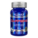 ALLMAX Διατροφή Χάπια καφεΐνης, Παρατεταμένη Ενέργεια & Προ - προπόνηση Ψυχική Εστίαση, Γρήγορη Απορρόφηση & Vegan, 200 mg, 100 δισκία