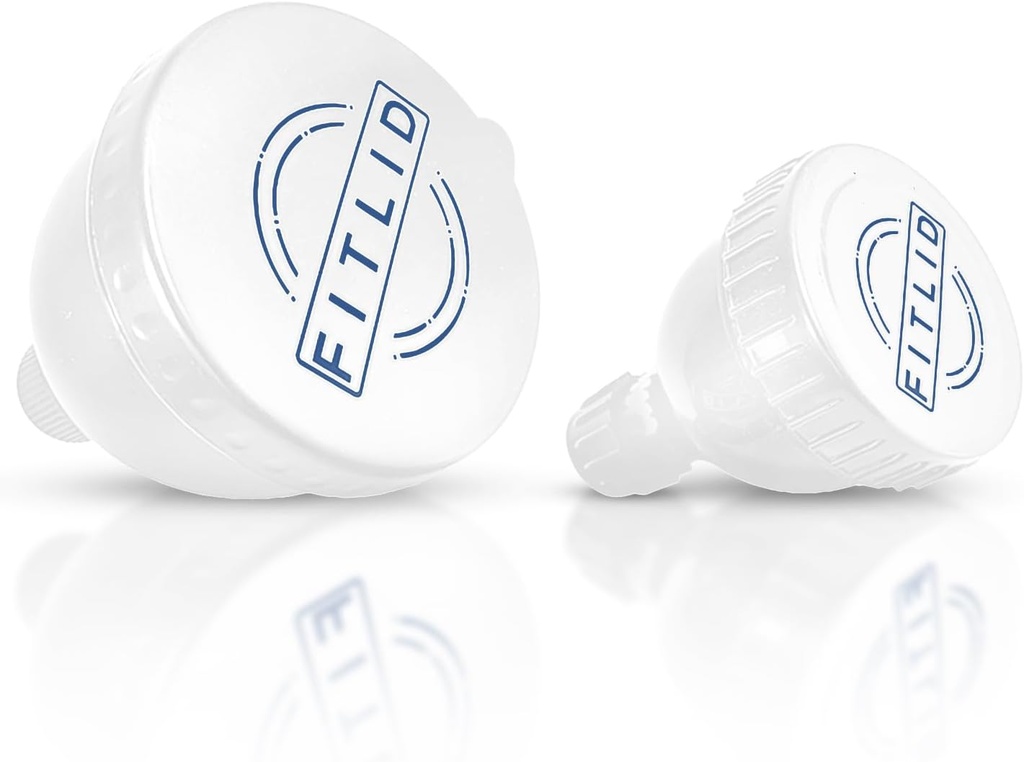 Küçük & Büyük 2Pack Portatif Protein Supplement Funnels, Pre-Workout, BCAA's ve protein Toz için harika. Easy & Mess Free Container for Workout, Travel, to-Go, Fitness, WOD. (Beyaz & Blue)