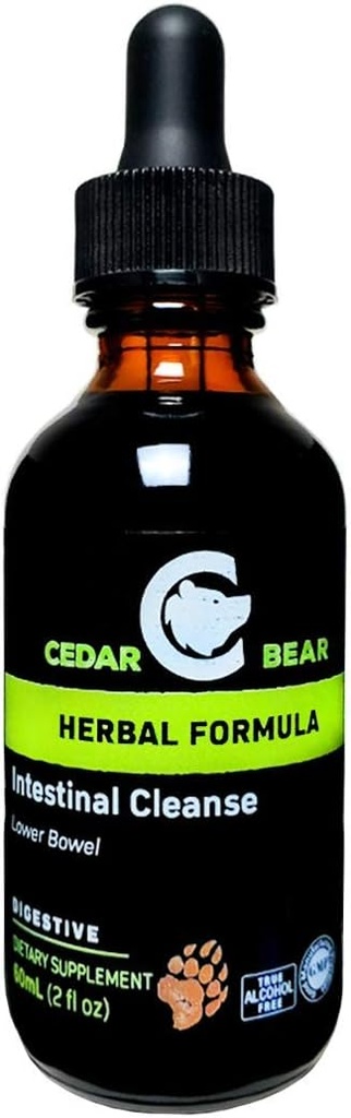 Cedar Bear Intestinal Καθαρίστε ένα υγρό βοτανικό συμπλήρωμα που μετριάζει το περιβάλλον του συστήματος Digestive, Επιτρέποντας Ωφέλιμη Χλωρίδα να ανθίσει 2 Fl Oz