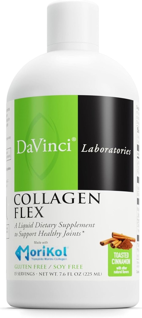 DAVINCI Laboratuvarları - Collagen Flex - Sağlıklı Anonimleri Desteklemek için bir Sıvı Diyetsel Supplement - Tosted Cinnamon - Gluten Free, Soy Free - 7.6 fl ozz