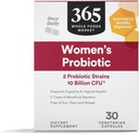 365 από το Whole Foods Market, Women's Once Daily Probiotic (Χορτοφάγος και απαλλαγμένος από σόγια, γαλακτοκομικά και σιτάρι), 10 δισεκατομμύρια CFU, 30 μέτρα