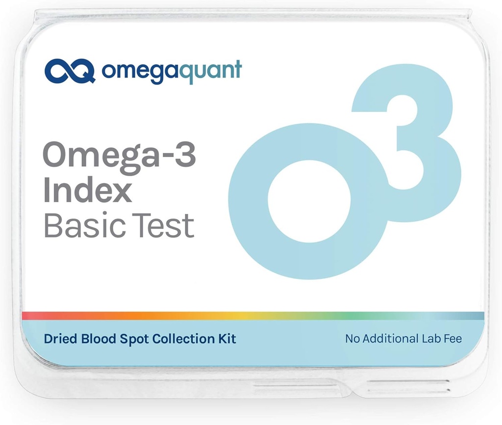 OmegaQuant Omega-3 Index Basic - The Original Omega-3 Blood Test Kit with one Drop of Blood Home Kit, Blood Collection Kit | 1 Omega-3 Test Kit
