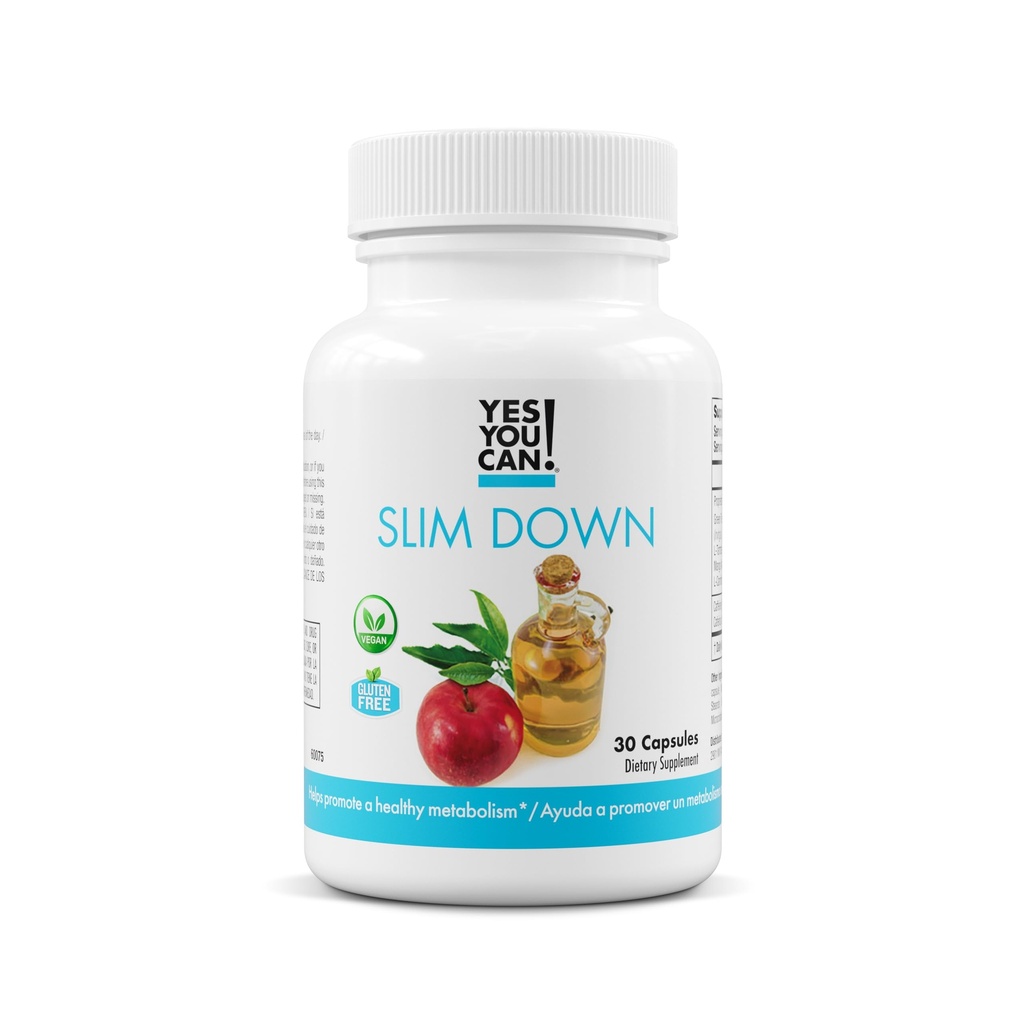 Evet Yapabilirsiniz! Slim Down Dietary Supplements - Afrika Mango, L-Carnitine, Apple Cider Vinegar, Green Tea Extract, ve Caffeine, Guarana Seed Extract, 30 Capsules/1 Ay Supply