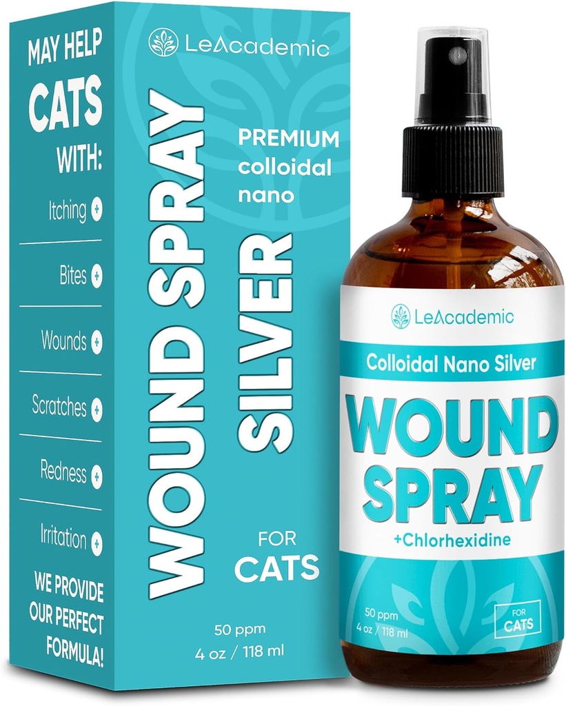 Cat Yara Bakım Kombinasyonu Cat Cone ile Mükemmeldir | Nano Silver + Chlorhexidine in The Piano | Bites, Puls, Redness, Irritation, and Sutures After Surgery | 4 Oztures