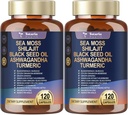 25-in-1 Sea Moss Capsules, Şişe başına 120 Capsules, 2 Şişe