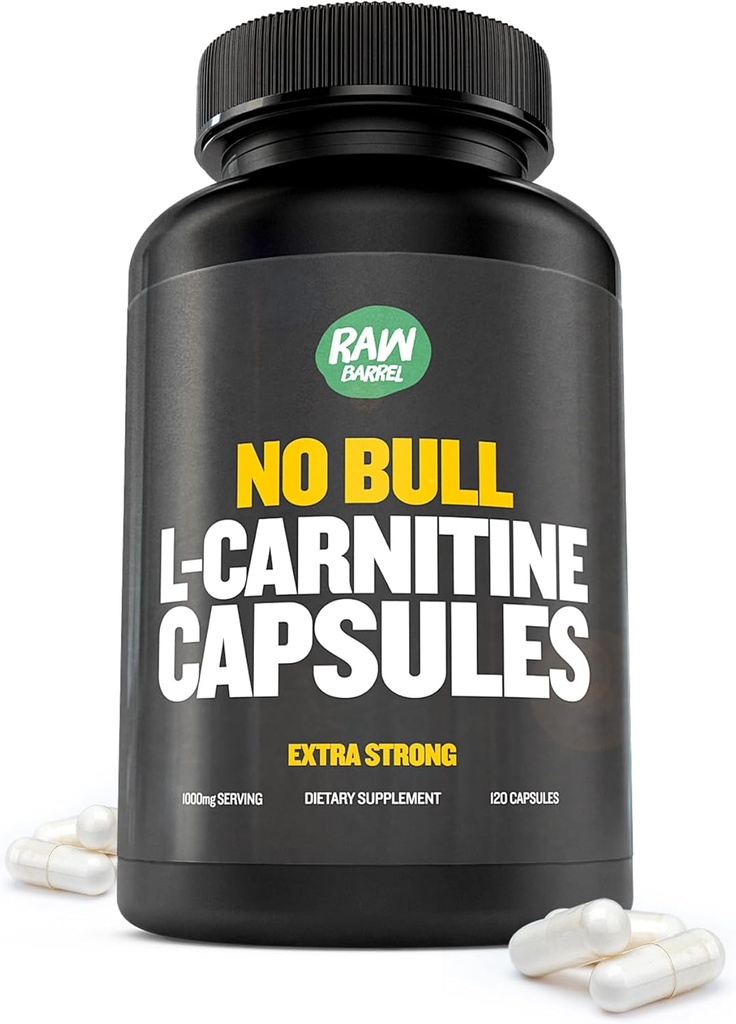 "No Bull" L-Carnitine Supplement, Pure Keto-Friendly L-Carnitine L-Tartrate Capsules for Improv Cognitive Function & Focus for Women and Men, L Carnitine Capsules, 500 mg
