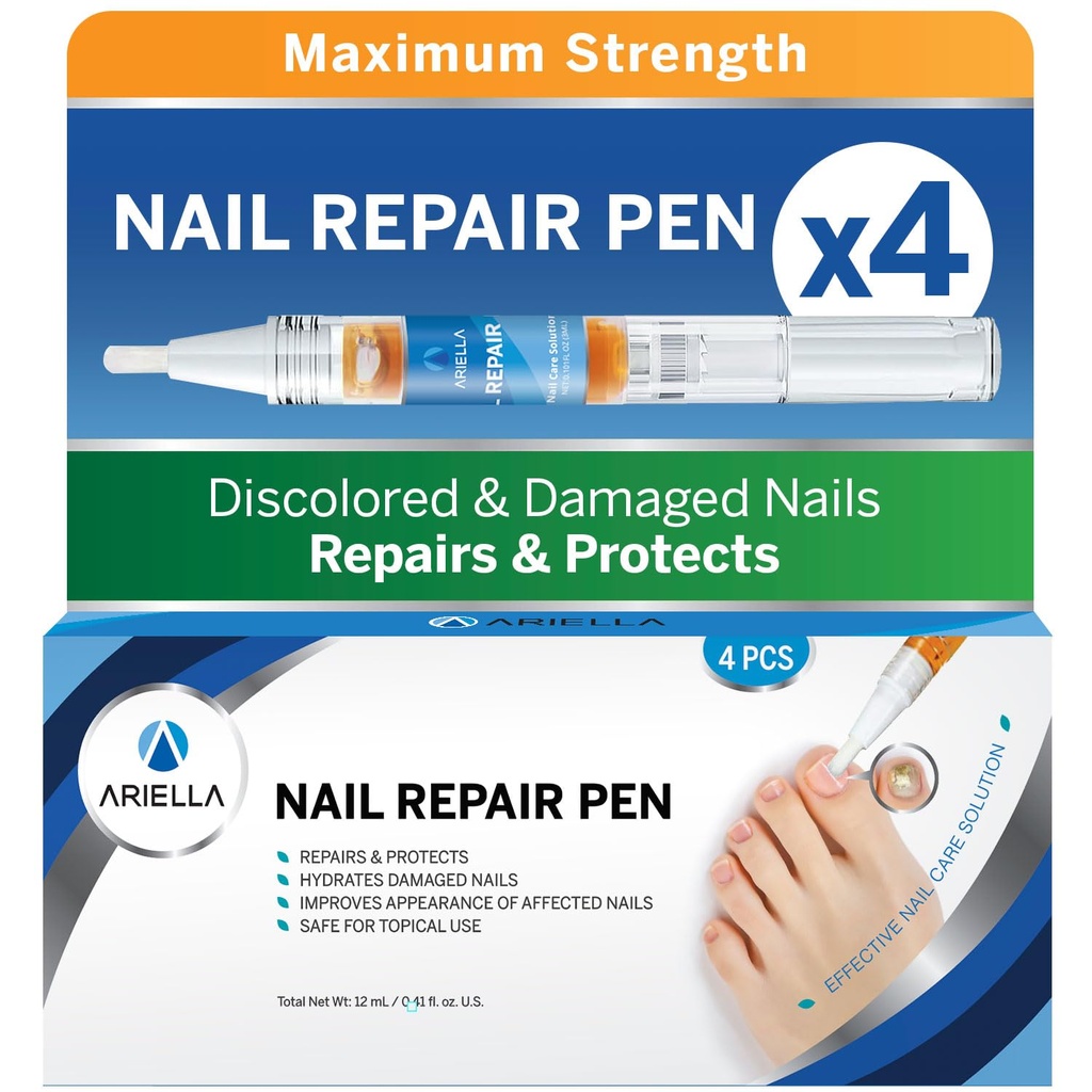 Θεραπεία Toenail Fungus Επιπλέον δύναμη: Θεραπεία Nail Fungus για Toenail - Μυκητιασική πέννα επισκευής νυχιών 4 συσκευασίες
