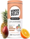 Wonderbelly Antacid, Etkili Kalpburn ve Anında Asit İndigestasyon Yardımı, Ekstra Kuvvetli Tabletler, 1000 mgba Karbonat, Talc veya Dye, Tropikal Meyve, 120 Kont